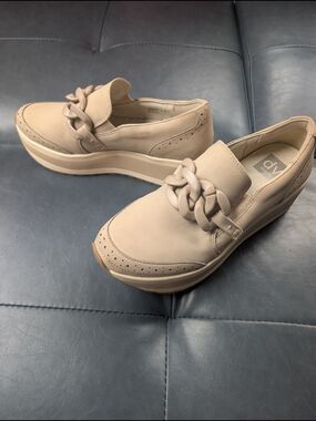 Platform Slip-On Loafers with Chain Detail